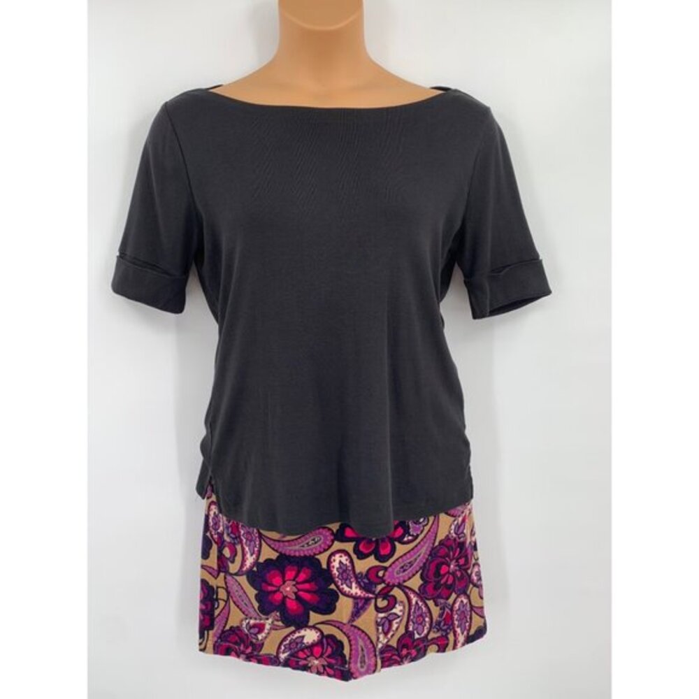 Lauren Ralph Lauren Black Short Sleeve Scoop Neck Womens‎ Top Size Large